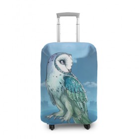 Чехол для чемодана 3D с принтом сова , 86% полиэфир, 14% спандекс | двустороннее нанесение принта, прорези для ручек и колес | owl | ночь | птица | сова | филин