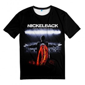Мужская футболка 3D с принтом Nickelback , 100% полиэфир | прямой крой, круглый вырез горловины, длина до линии бедер | dark horse | feed the machine | nickelback | no fixed adress | группы | метал | музыка | никлбэк | рок | хард рок | чед крюгер