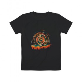 Детская футболка хлопок с принтом The Geometry of Sunrise , 100% хлопок | круглый вырез горловины, полуприлегающий силуэт, длина до линии бедер | геометрия | солнце