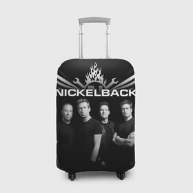 Чехол для чемодана 3D с принтом Nickelback , 86% полиэфир, 14% спандекс | двустороннее нанесение принта, прорези для ручек и колес | dark horse | feed the machine | nickelback | no fixed adress | группы | метал | музыка | никлбэк | рок | хард рок | чед крюгер