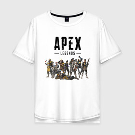 Мужская футболка хлопок Oversize с принтом Full Roster , 100% хлопок | свободный крой, круглый ворот, “спинка” длиннее передней части | apex | apex legends | legends | titanfall | titanfall apex legends | апекс | апекс ледженс | титанфол | титанфолл легендс