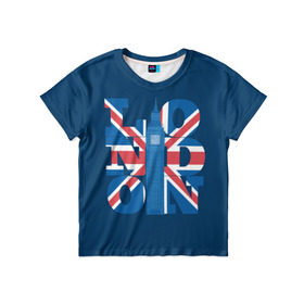 Детская футболка 3D с принтом London , 100% гипоаллергенный полиэфир | прямой крой, круглый вырез горловины, длина до линии бедер, чуть спущенное плечо, ткань немного тянется | city | england | flag | london | symbol | tow | uk | англия | башня | биг бен | великобритания | город | городской | графика | жёлтое | закат | иллюстрация | искусство | лондон | мода | молодёжная | небо | рисунок | символ