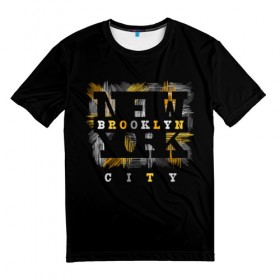 Мужская футболка 3D с принтом New York City , 100% полиэфир | прямой крой, круглый вырез горловины, длина до линии бедер | art | background | brooklyn | city | drawing | fashion | font | graphics | illustration | lifestyle | new york | text | бруклин | город | графика | жизни | иллюстрация | искусство | мода | нью йорк | рисунок | стиль | текст | фон | шрифт