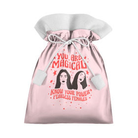 Подарочный 3D мешок с принтом Fearless females , 100% полиэстер | Размер: 29*39 см | Тематика изображения на принте: 8 марта | feminism | girl power | like a girl | venus | весна | женщины | международный женский день | подарок | феминизм