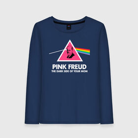 Женский лонгслив хлопок с принтом Pink Freud , 100% хлопок |  | Тематика изображения на принте: pink freud | sigmund freud | зигмунд фрейд | фрейд