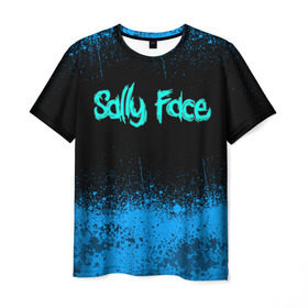 Мужская футболка 3D с принтом Sally Face (19) , 100% полиэфир | прямой крой, круглый вырез горловины, длина до линии бедер | Тематика изображения на принте: face | fisher | larry johnson | mask | sally | sally face | sally fisher | демоны | духи | маска | призраки | салли | салли фейс | салли фишер | фейс