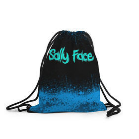 Рюкзак-мешок 3D с принтом Sally Face (19) , 100% полиэстер | плотность ткани — 200 г/м2, размер — 35 х 45 см; лямки — толстые шнурки, застежка на шнуровке, без карманов и подкладки | Тематика изображения на принте: face | fisher | larry johnson | mask | sally | sally face | sally fisher | демоны | духи | маска | призраки | салли | салли фейс | салли фишер | фейс