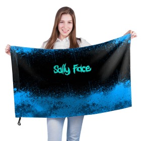 Флаг 3D с принтом Sally Face (19) , 100% полиэстер | плотность ткани — 95 г/м2, размер — 67 х 109 см. Принт наносится с одной стороны | Тематика изображения на принте: face | fisher | larry johnson | mask | sally | sally face | sally fisher | демоны | духи | маска | призраки | салли | салли фейс | салли фишер | фейс