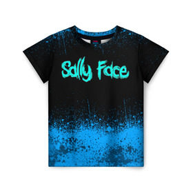 Детская футболка 3D с принтом Sally Face (19) , 100% гипоаллергенный полиэфир | прямой крой, круглый вырез горловины, длина до линии бедер, чуть спущенное плечо, ткань немного тянется | face | fisher | larry johnson | mask | sally | sally face | sally fisher | демоны | духи | маска | призраки | салли | салли фейс | салли фишер | фейс