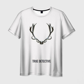 Мужская футболка 3D с принтом True Detective , 100% полиэфир | прямой крой, круглый вырез горловины, длина до линии бедер | carcosa | true detective | каркоса | криминал | мистика | настоящий детектив | раст коул | религия | ритуал | рога | символ | эзотерика