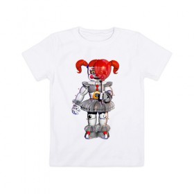 Детская футболка хлопок с принтом Five Nights At Freddy`s , 100% хлопок | круглый вырез горловины, полуприлегающий силуэт, длина до линии бедер | Тематика изображения на принте: 