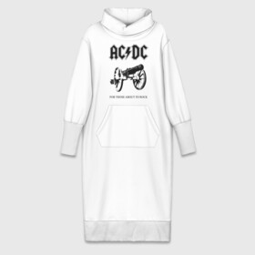 Платье удлиненное хлопок с принтом AC DC ,  |  | ac dc | acdc | группы | метал | музыка | рок | хард рок | эйси диси | эйсидиси