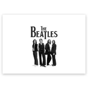 Поздравительная открытка с принтом The Beatles , 100% бумага | плотность бумаги 280 г/м2, матовая, на обратной стороне линовка и место для марки
 | beatles | the beatles | битлз | битлс | битлы | группы | джон леннон | джордж харрисон | легенды | музыка | пол маккартни | ринго старр | рок