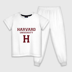 Детская пижама хлопок с принтом Harvard University_девиз , 100% хлопок |  брюки и футболка прямого кроя, без карманов, на брюках мягкая резинка на поясе и по низу штанин
 | harvard university | usa | америка | вуз | гарвард | колледж | образование | студенты | сша | университет | школа