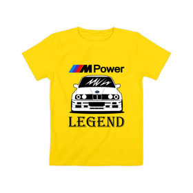 Детская футболка хлопок с принтом BMW Power LEGEND , 100% хлопок | круглый вырез горловины, полуприлегающий силуэт, длина до линии бедер | bmw | legend | motorsport | power | авто | автомобиль | бмв | бумер | бэха | крутая | легенда | машина | немецкое | тачка