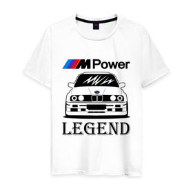 Мужская футболка хлопок с принтом BMW Power LEGEND , 100% хлопок | прямой крой, круглый вырез горловины, длина до линии бедер, слегка спущенное плечо. | bmw | legend | motorsport | power | авто | автомобиль | бмв | бумер | бэха | крутая | легенда | машина | немецкое | тачка