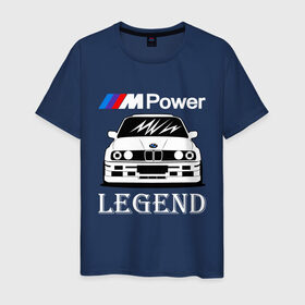 Мужская футболка хлопок с принтом BMW Power LEGEND , 100% хлопок | прямой крой, круглый вырез горловины, длина до линии бедер, слегка спущенное плечо. | bmw | legend | motorsport | power | авто | автомобиль | бмв | бумер | бэха | крутая | легенда | машина | немецкое | тачка