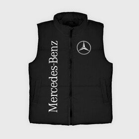 Женский жилет утепленный 3D с принтом Merce ,  |  | amg | benz | carbon | logo | mercedes | амг | бенз | бенс | бенц | гелик | карбон | лого | мерин | мерс | мерседес | на спине