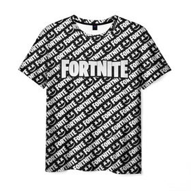 Мужская футболка 3D с принтом Fortnite & Marshmello , 100% полиэфир | прямой крой, круглый вырез горловины, длина до линии бедер | 