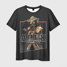 Мужская футболка 3D с принтом Apex Legends , 100% полиэфир | прямой крой, круглый вырез горловины, длина до линии бедер | 