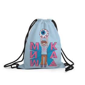 Рюкзак-мешок 3D с принтом MISHKA NYC , 100% полиэстер | плотность ткани — 200 г/м2, размер — 35 х 45 см; лямки — толстые шнурки, застежка на шнуровке, без карманов и подкладки | addict | keep watch | mishka | mishkanyc | nyc | ski patrol crewneck | tessa violet | бренд | мишка | стритвер | тесса виолет | уличная мода | урбан стаил