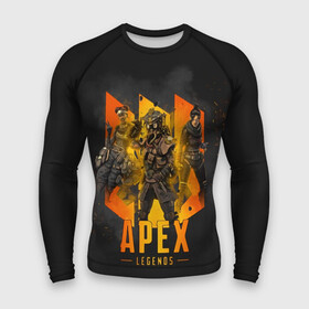 Мужской рашгард 3D с принтом Apex legends ,  |  | Тематика изображения на принте: apex | apex legends | battle royale | br | games | new | titanfall | ttf | апекс легенд | бангалор | батл рояль | бладхаунд | игры | каустик | лайфлайн | мираж | рэйф | тайтанфол | титанфол