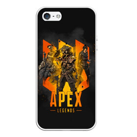 Чехол для iPhone 5/5S матовый с принтом Apex legends , Силикон | Область печати: задняя сторона чехла, без боковых панелей | apex | apex legends | battle royale | br | games | new | titanfall | ttf | апекс легенд | бангалор | батл рояль | бладхаунд | игры | каустик | лайфлайн | мираж | рэйф | тайтанфол | титанфол