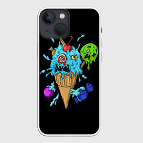 Чехол для iPhone 13 mini с принтом Мороженое Монстр ,  |  | candy | ice cream | marshmallow | monster | monsters | oreo | sweets | zombie | зомби | леденец | леденцы | маршмеллоу | монстр | монстры | мороженое | орео | сладости