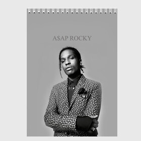 Скетчбук с принтом ASAP ROCKY , 100% бумага
 | 48 листов, плотность листов — 100 г/м2, плотность картонной обложки — 250 г/м2. Листы скреплены сверху удобной пружинной спиралью | aap | asap | mob | rap | rocky | testing | альбом | американский | асап | банда | моб | раким | реп | роки | рэп | рэпер | тестинг | эйсап | эсап