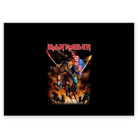 Поздравительная открытка с принтом Iron Maiden , 100% бумага | плотность бумаги 280 г/м2, матовая, на обратной стороне линовка и место для марки
 | heavy metal | iron maiden | metal | айрон мейден | группы | метал | музыка | рок | хеви метал