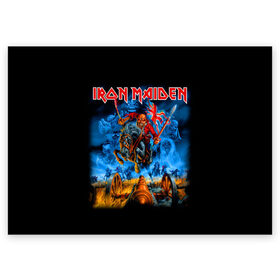 Поздравительная открытка с принтом Iron Maiden , 100% бумага | плотность бумаги 280 г/м2, матовая, на обратной стороне линовка и место для марки
 | Тематика изображения на принте: heavy metal | iron maiden | metal | айрон мейден | группы | метал | музыка | рок | хеви метал