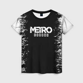 Женская футболка 3D с принтом METRO EXODUS , 100% полиэфир ( синтетическое хлопкоподобное полотно) | прямой крой, круглый вырез горловины, длина до линии бедер | exodus | horror | metro 2033 | metro exodus | survival | игры | исход | метро | метро 2035