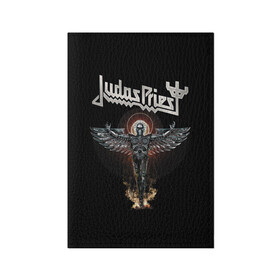 Обложка для паспорта матовая кожа с принтом Judas Priest , натуральная матовая кожа | размер 19,3 х 13,7 см; прозрачные пластиковые крепления | Тематика изображения на принте: judas priest | metal | rock | группы | метал | музыка | рок | хард рок | хэви метал