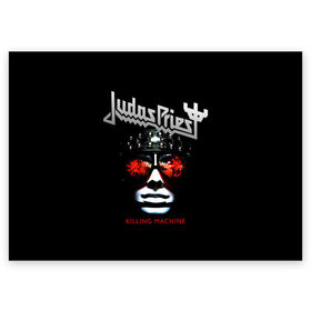 Поздравительная открытка с принтом Judas Priest , 100% бумага | плотность бумаги 280 г/м2, матовая, на обратной стороне линовка и место для марки
 | Тематика изображения на принте: judas priest | metal | rock | группы | метал | музыка | рок | хард рок | хэви метал