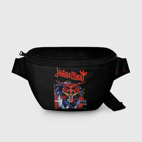 Поясная сумка 3D с принтом Judas Priest , 100% полиэстер | плотная ткань, ремень с регулируемой длиной, внутри несколько карманов для мелочей, основное отделение и карман с обратной стороны сумки застегиваются на молнию | judas priest | metal | rock | группы | метал | музыка | рок | хард рок | хэви метал