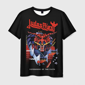 Мужская футболка 3D с принтом Judas Priest , 100% полиэфир | прямой крой, круглый вырез горловины, длина до линии бедер | Тематика изображения на принте: judas priest | metal | rock | группы | метал | музыка | рок | хард рок | хэви метал