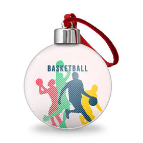Ёлочный шар с принтом Баскетбол , Пластик | Диаметр: 77 мм | баскет | баскетбол | вип | дизайн | люди | мяч | новинка | спорт | спортсмен | топ | тренд | человек