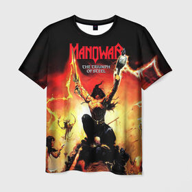 Мужская футболка 3D с принтом Manowar , 100% полиэфир | прямой крой, круглый вырез горловины, длина до линии бедер | heavy metal | manowar | power metal | группы | метал | музыка | пауэр метал | рок | хеви метал
