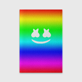 Обложка для паспорта матовая кожа с принтом Marshmello COLORS , натуральная матовая кожа | размер 19,3 х 13,7 см; прозрачные пластиковые крепления | christopher comstock | dj | marshmello | music | диджей | клубная музыка | клубняк | крис комсток | логотип | маршмэллоу | музыка