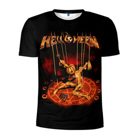Мужская футболка 3D спортивная с принтом Helloween , 100% полиэстер с улучшенными характеристиками | приталенный силуэт, круглая горловина, широкие плечи, сужается к линии бедра | heavy metal | helloween | metal | группа | метал | музыка | пауэр метал | рок | хэви метал