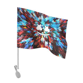 Флаг для автомобиля с принтом Marshmello DJ , 100% полиэстер | Размер: 30*21 см | christopher comstock | dj | marshmello | music | диджей | клубная музыка | клубняк | крис комсток | логотип | маршмэллоу | музыка