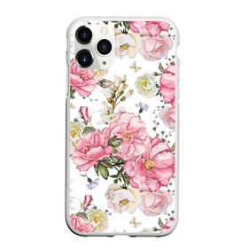 Чехол для iPhone 11 Pro матовый с принтом Розовые розы , Силикон |  | bouquet | fashion | flora | flowers | illustra | nature | ornament | patterns | petals | pink | roses | style | youth | белый | букет | графика | иллюстрация | картинка | лепестки | мода | молодежная | орнамент | природа | рисунок | розовые | розы