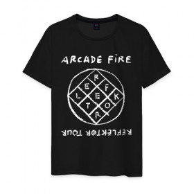 Мужская футболка хлопок с принтом Arcade Fire , 100% хлопок | прямой крой, круглый вырез горловины, длина до линии бедер, слегка спущенное плечо. | 