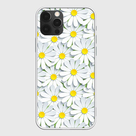 Чехол для iPhone 12 Pro Max с принтом Ромашки , Силикон |  | 3д | abstrac | camomiles | field | flora | flowers | nature | ornament | patterns | petals | white | абстракция | белые | графика | зелёный | иллюстрация | картинка | лепестки | мода | молодежная | орнамент | полевые | природа | рисунок