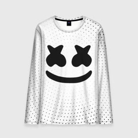 Мужской лонгслив 3D с принтом MARSHMELLO , 100% полиэстер | длинные рукава, круглый вырез горловины, полуприлегающий силуэт | marsh | marshmallow | marshmello | marshmelo | mello | music | smile | диджей | лого | маршмеллов | маршмеллоу | маршмеллу | маршмело | маршмелов | маршмелоу | музыка | музыкант | рожица | трэп | улыбка | хаус