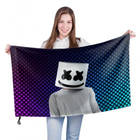 Флаг 3D с принтом MARSHMELLO , 100% полиэстер | плотность ткани — 95 г/м2, размер — 67 х 109 см. Принт наносится с одной стороны | marsh | marshmallow | marshmello | marshmelo | mello | music | smile | диджей | лого | маршмеллов | маршмеллоу | маршмеллу | маршмело | маршмелов | маршмелоу | музыка | музыкант | рожица | трэп | улыбка | хаус