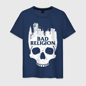 Мужская футболка хлопок с принтом Bad Religion , 100% хлопок | прямой крой, круглый вырез горловины, длина до линии бедер, слегка спущенное плечо. | bad religion | hardcore | punk | группы | музыка | панк | панк рок | рок