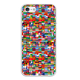 Чехол для iPhone 5/5S матовый с принтом ФЛАГИ , Силикон | Область печати: задняя сторона чехла, без боковых панелей | Тематика изображения на принте: pattern | материки | мир | паттерн | страны | текстура | флаги | флаги мира | флажки