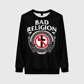 Женский свитшот 3D с принтом Bad Religion , 100% полиэстер с мягким внутренним слоем | круглый вырез горловины, мягкая резинка на манжетах и поясе, свободная посадка по фигуре | bad religion | hardcore | punk | группы | музыка | панк | панк рок | рок