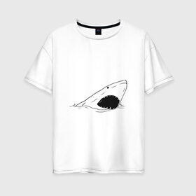 Женская футболка хлопок Oversize с принтом Акула бизнеса , 100% хлопок | свободный крой, круглый ворот, спущенный рукав, длина до линии бедер
 | акула | бизнес | бизнесмен | босс | вип | дизайн | директор | мода | море | новинка | подарок | рыба | стритвир | топ | тренд | шеф